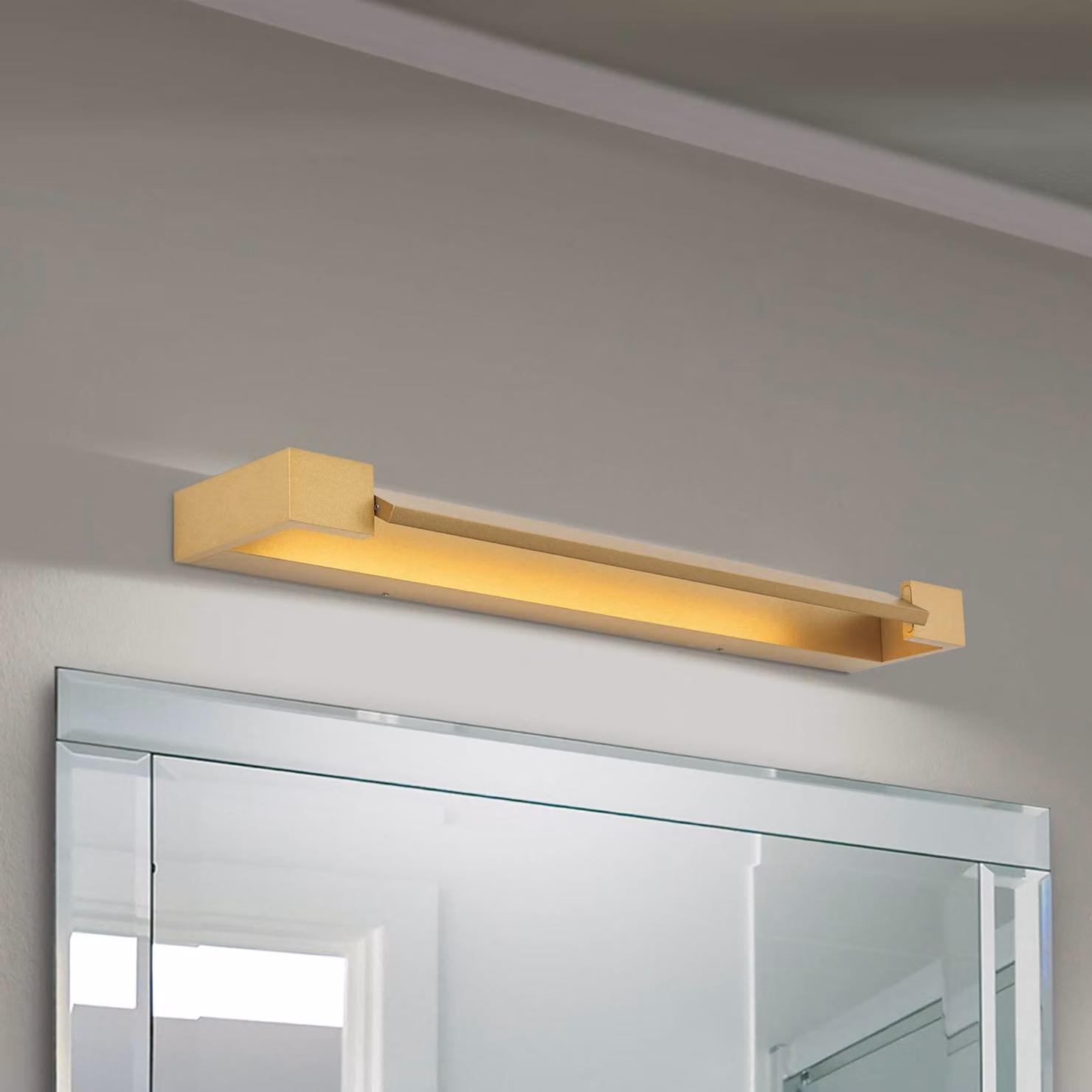 ORION Applique da parete Marylin, Ottone / Oro, Bagno, Alluminio, Moderno, Applique