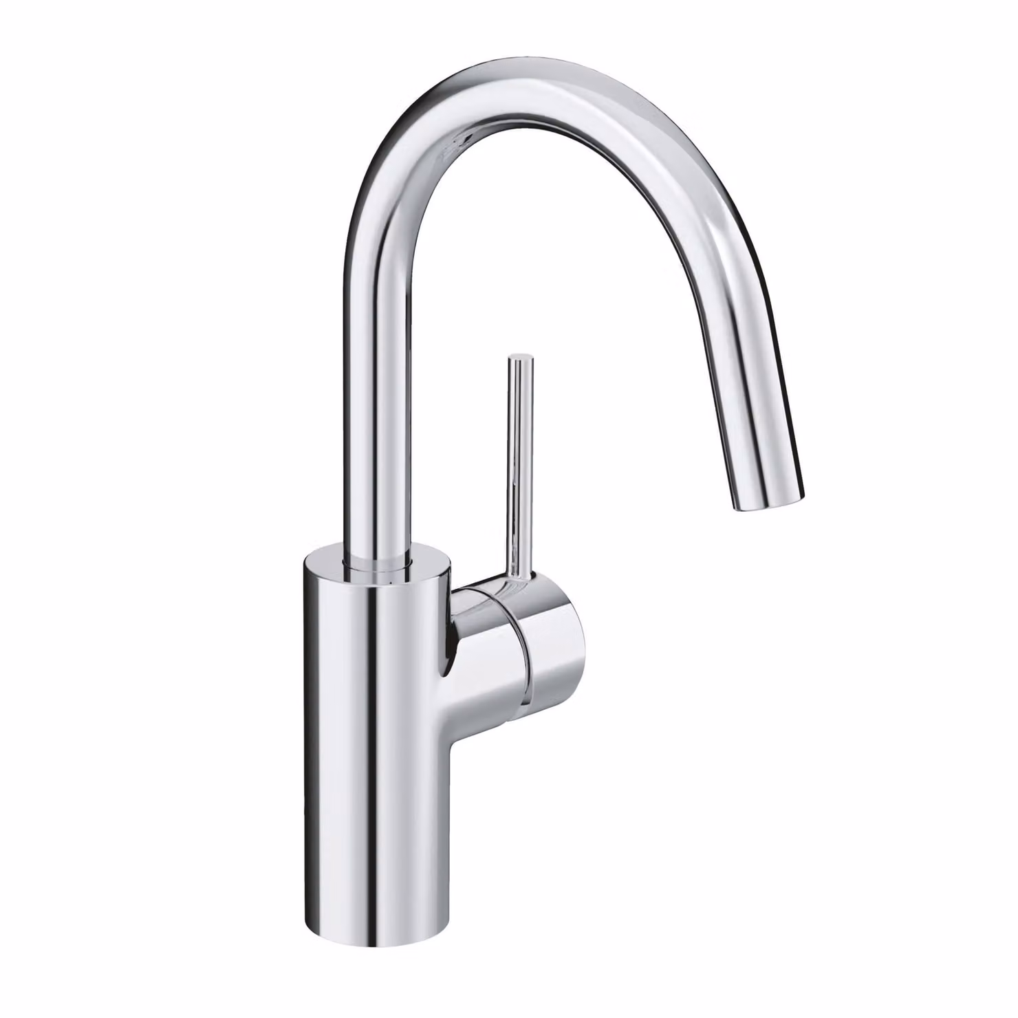 KLUDI BOZZ Mitigeur monocommandé pour lavabo, hauteur de bec 185mm, bec pivotant, sans garniture d'écoulement, 380280576, 380280576