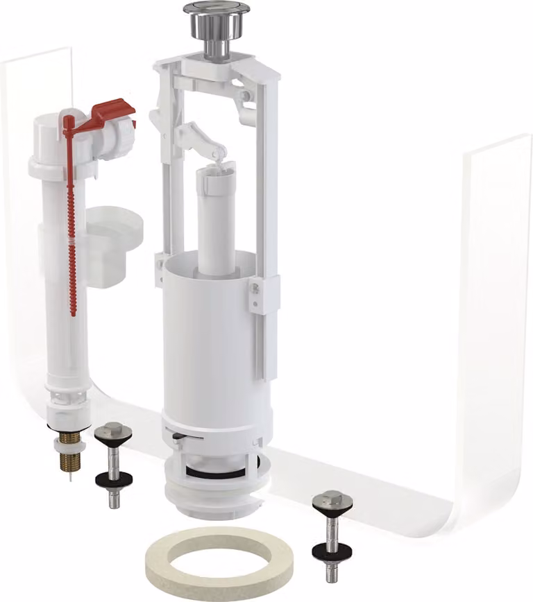 Alcadrain Spülgarnitur mit STOP-Taste SA2000SK 3/8" CHROM