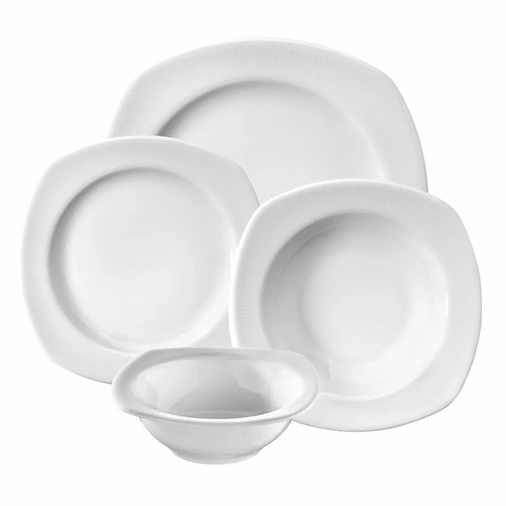 Servizio piatti Notaseto DMORA in porcellana, set da 24 pezzi, bianco – 2