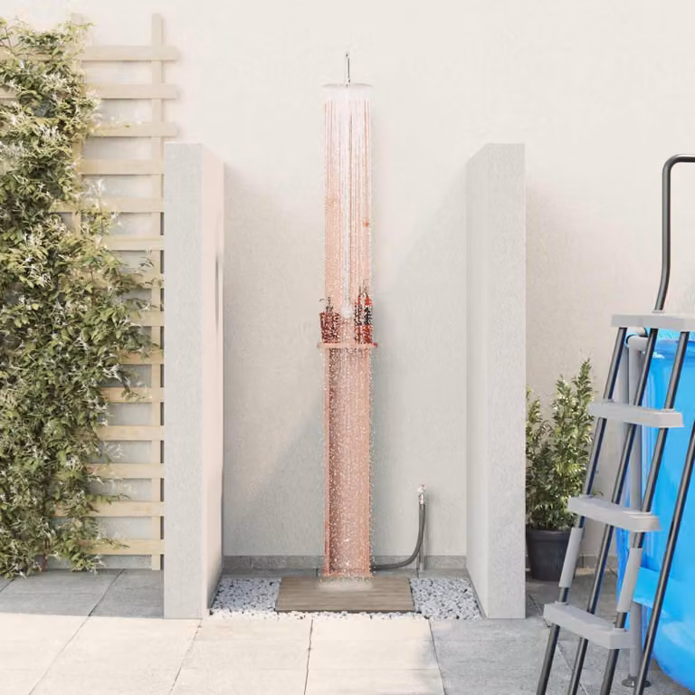 Maison Exclusive - Doccia da giardino, 246 cm. Realizzata in legno di douglas massello e acciaio inossidabile, finitura naturale