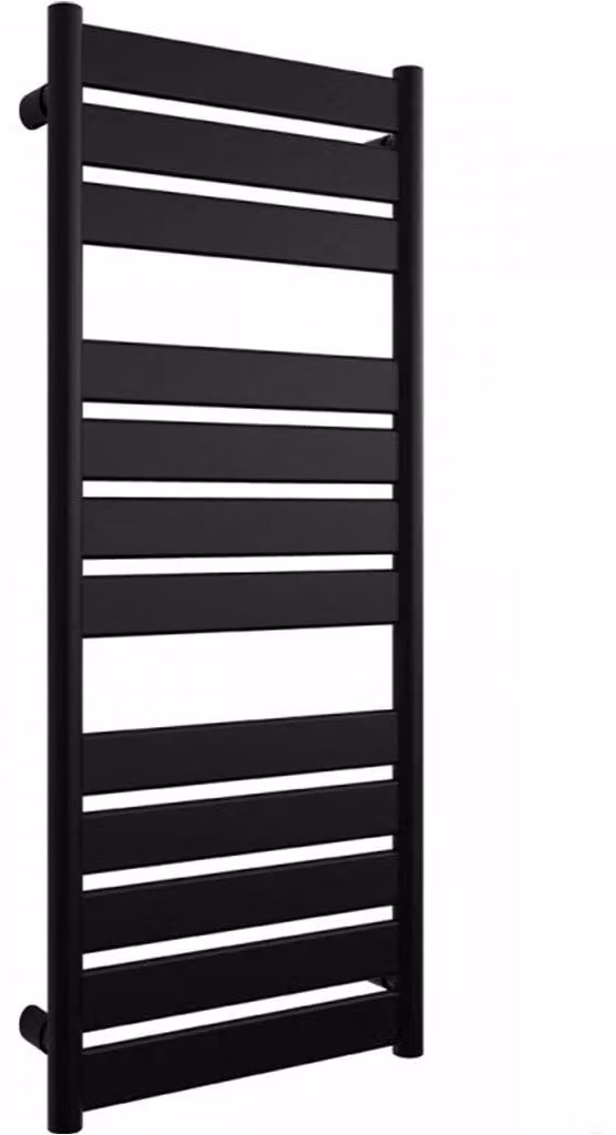 CERANO - Radiatore da bagno Arturo - collegamento laterale - 644 W - nero opaco - 1200 x 500 mm