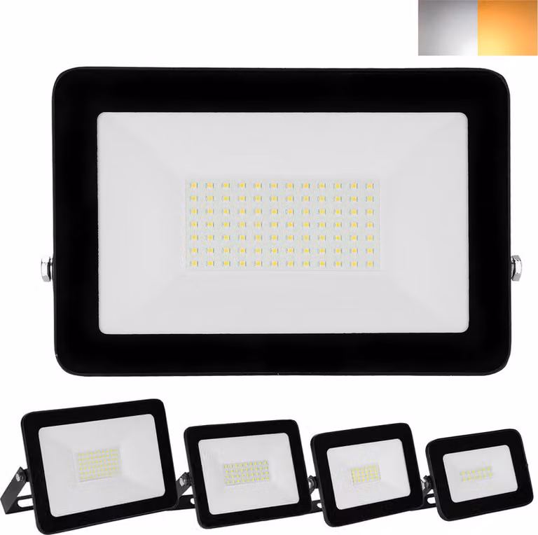 Jopassy 50W LED proiettore da esterno Faretto LED impermeabile proiettore luce di sicurezza esterna per giardino garage bianco caldo