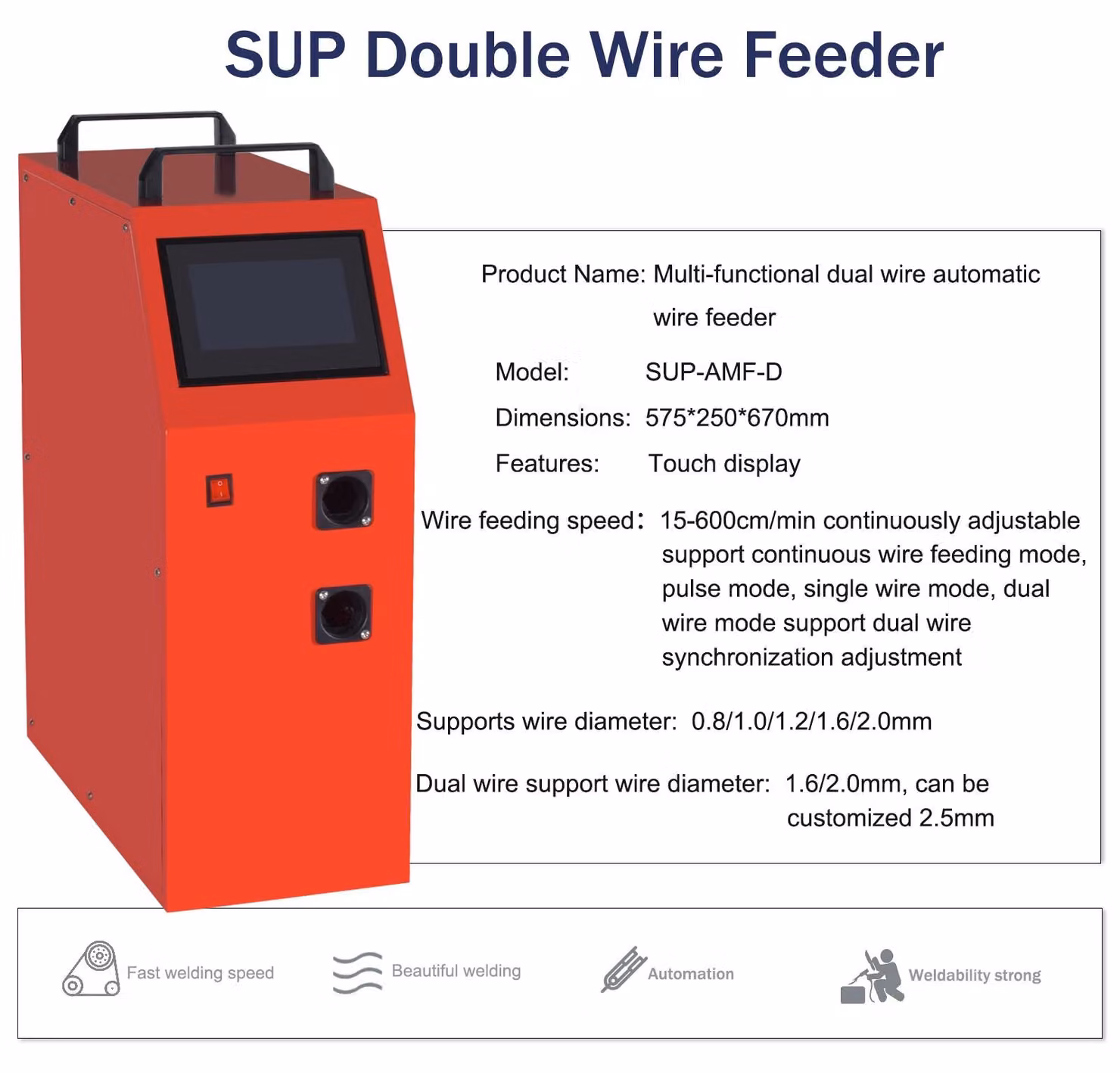 Saldatrice laser portatile - 3000 W - a due fili - per taglio, pulizia e pulizia delle saldature