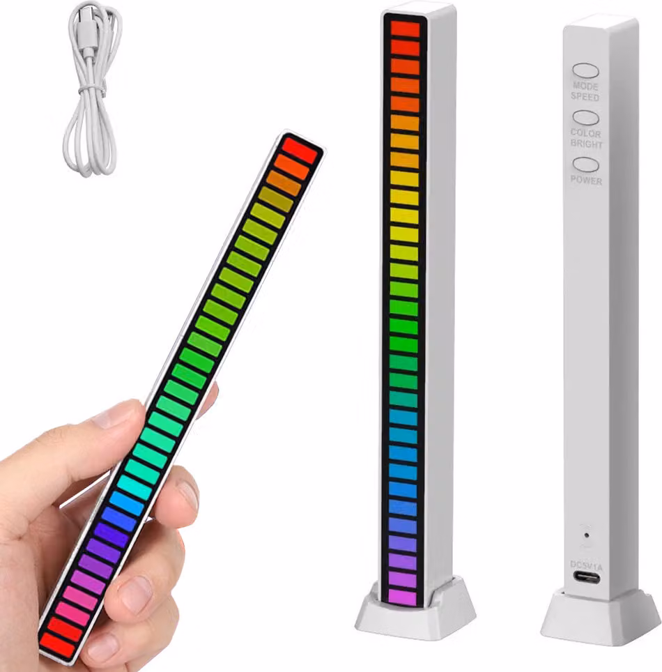 Verk 12278_B Illuminazione ambientale RGB USB con batteria ricaricabile bianca