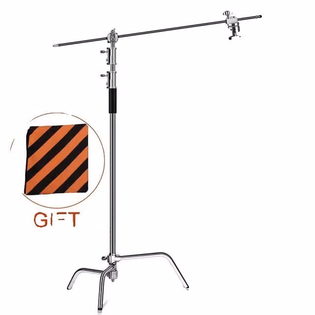 Stativo per lampada, design pieghevole, struttura in acciaio inossidabile, 33M