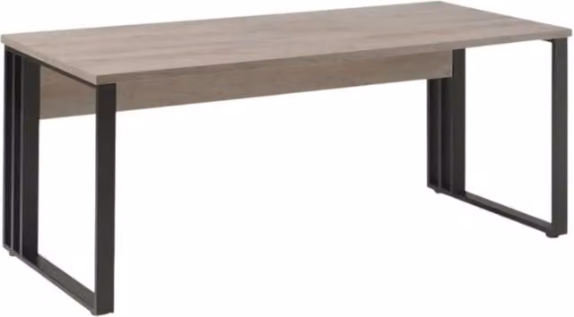 Bureau professionnel YUKON – 140 cm rovere grezzo e piedi neri – Design robusto e moderno