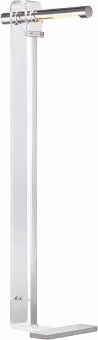 Casa Padrino Designer Lampada da terra LED Argento 37,5 x 25,4 x H. 111,8 cm - Lampada da terra moderna - Lampada da soggiorno - Qualità lusso