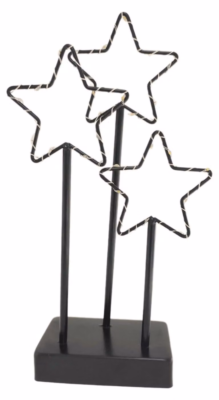 Support a colonna con 27 LED bianco caldo, in metallo, dimensioni 16x7,5x31 cm