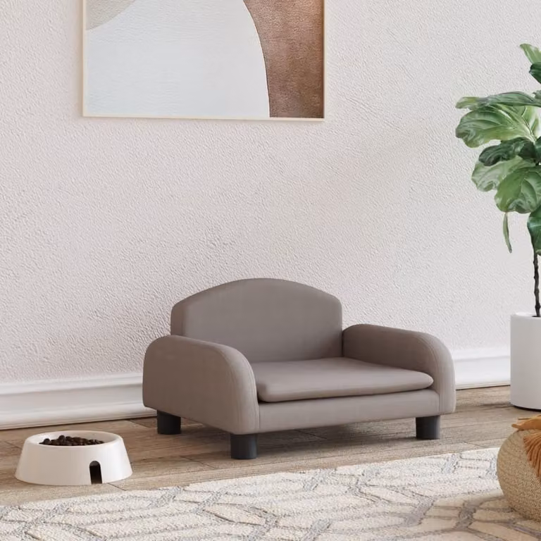 The Living Store Letto per cani Taupe 50x40x30 cm Tessuto