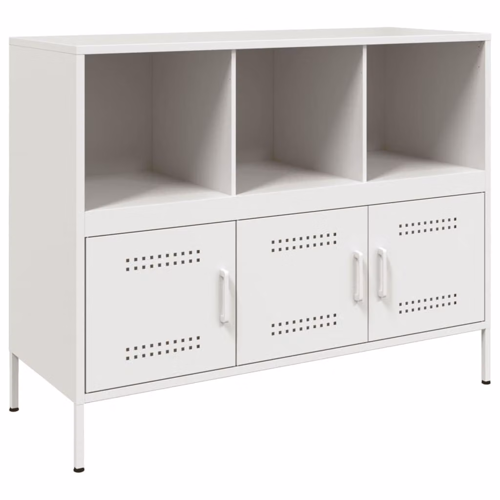 Credenza Bianca 100,5x39x79 cm in Acciaio