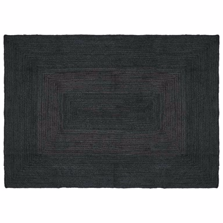 Tappeto da area vidaXL in juta moderno, colore grigio antracite, L 140 cm x P 200 cm