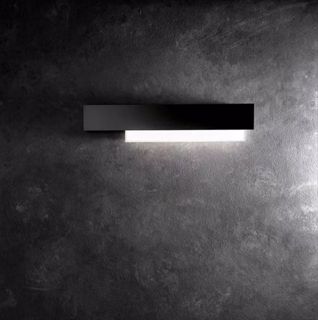 Applique da parete Gealuce Doha LED 12W 1016lm 3000K Nero in Alluminio e Metacrilato – 1