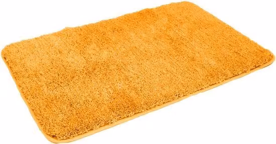 Tappetino da bagno Kinzler Terra in microfibra giallo, L: 80 cm, P: 150 cm, H: 1 cm