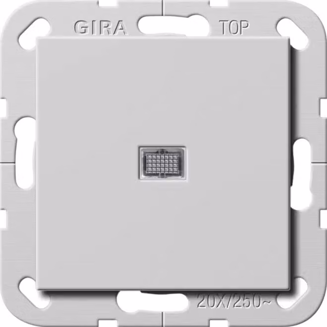Gira Interruttore a bilanciere BS 20 AX Off, sistema 55 a 2 poli, grigio, codice 2834015