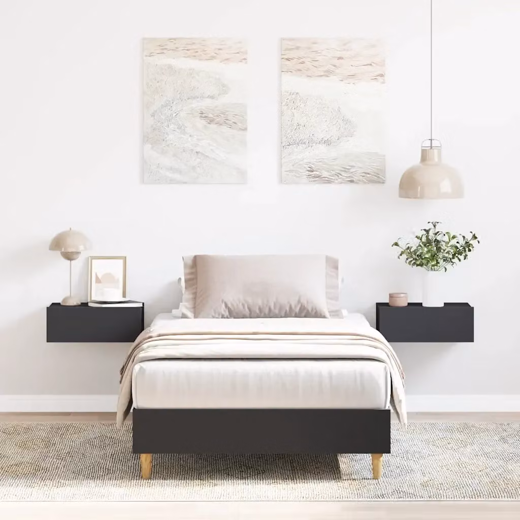 Letto singolo per adulti Design In in legno multistrato nero senza materasso L: 100 cm, P: 200 cm – 2