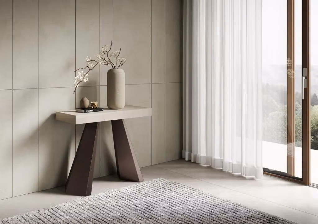 Consolle allungabile Dianthus Cashmere Itamoby colore beige con telaio Orso L/P: 90 x 40 cm / 300 x 40 cm – 2