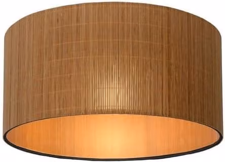 Plafoniera Lucide in rattan e metallo marrone e nera, attacco E27, diametro: 42 cm