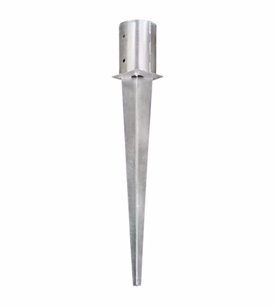 Picchetti di Terra 6 pz Argento 10x76 cm in Acciaio Zincato
