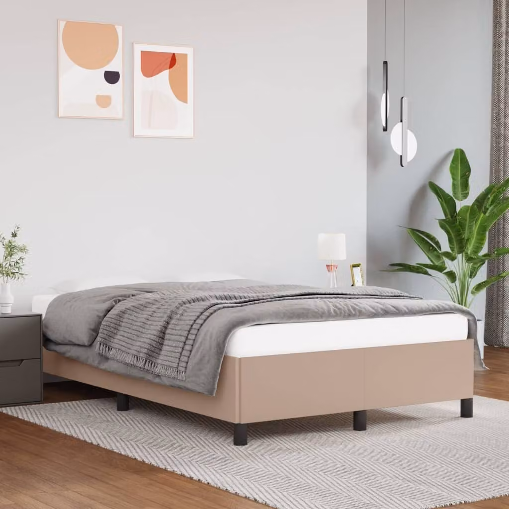 The Living Store rete cappuccino marrone 120x200 cm in Pelle finta
