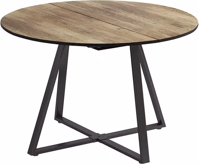 Tavolo da pranzo allungabile Loyd Rovere rustico/Nero 120-160 x 120 cm Allungabile Vicco
