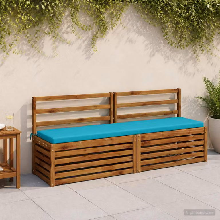 Cuscino per panchina vidaXL SOEST in poliestere turchese con rivestimento rimovibile e resistenza ai raggi UV