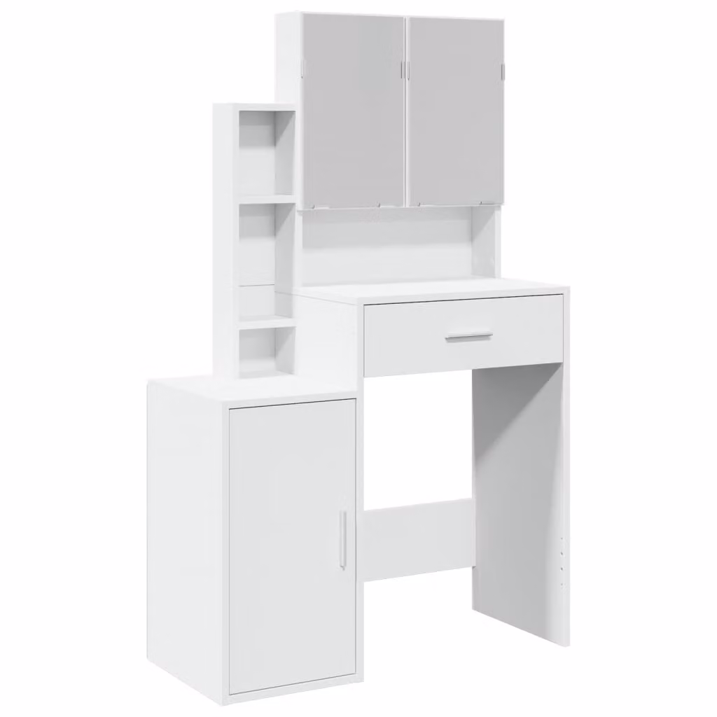 Toeletta con Armadietto Bianco 80x35x132 cm
