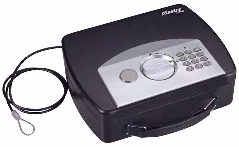 Cassaforte portatile e compatta, con combinazione e cavo di sicurezza – Ideale per dispositivi elettronici e oggetti di valore