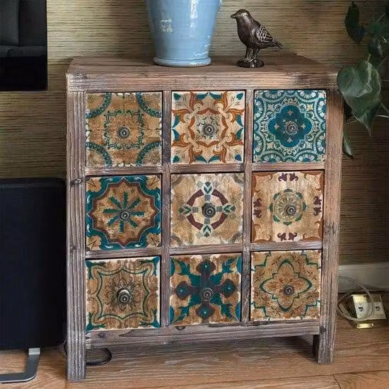 Piastrelle da parete in stile industriale - 20x20 cm - Autoadesive - PVC - 24 pezzi - Adesivi murali per bagno - Cucina - Piastrelle da parete - Autoadesive - Con motivi