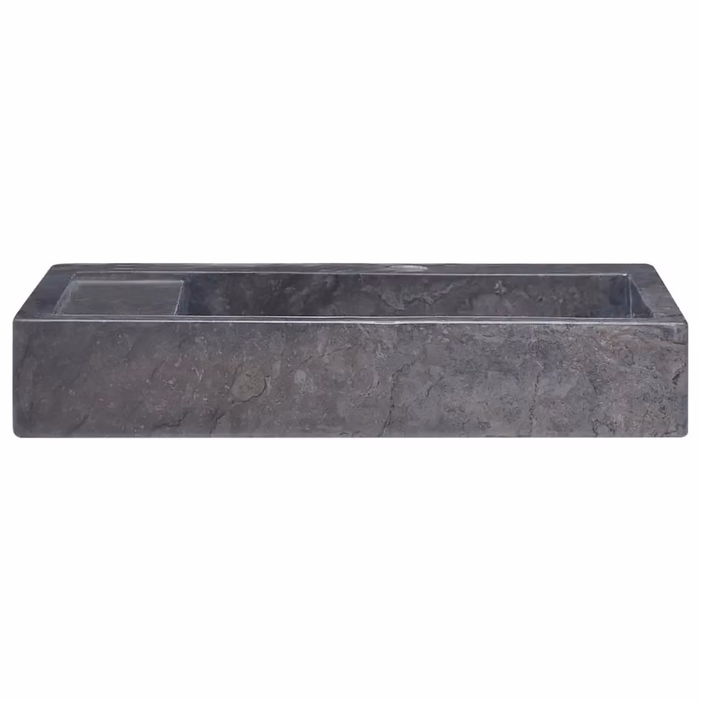 Lavandino in marmo nero vidaXL L: 58 cm, P: 39 cm, H: 10 cm – 2
