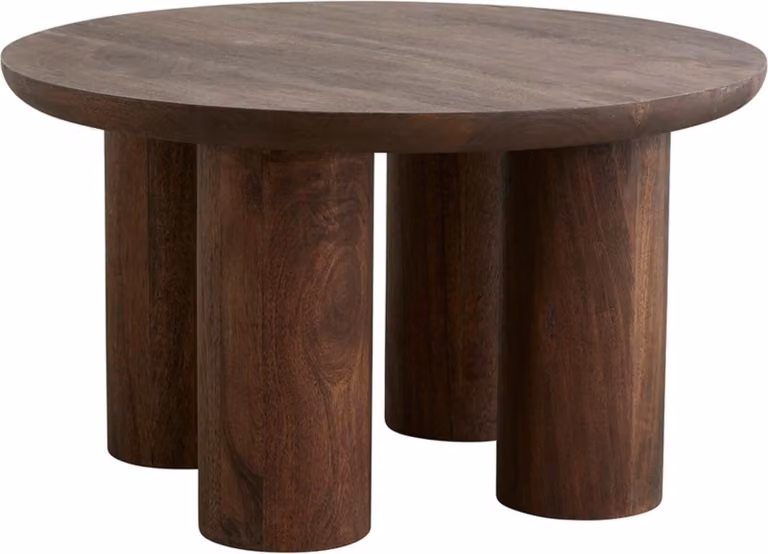FURNLUX Tavolino Helin Brown 70cm / Colore principale: Marrone / Dimensioni: 70 x 70 x 40 cm