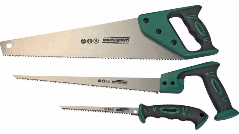 Set di seghe Brüder Mannesmann, composto da 3 pezzi, con manico ergonomico in due componenti e lama di alta qualità