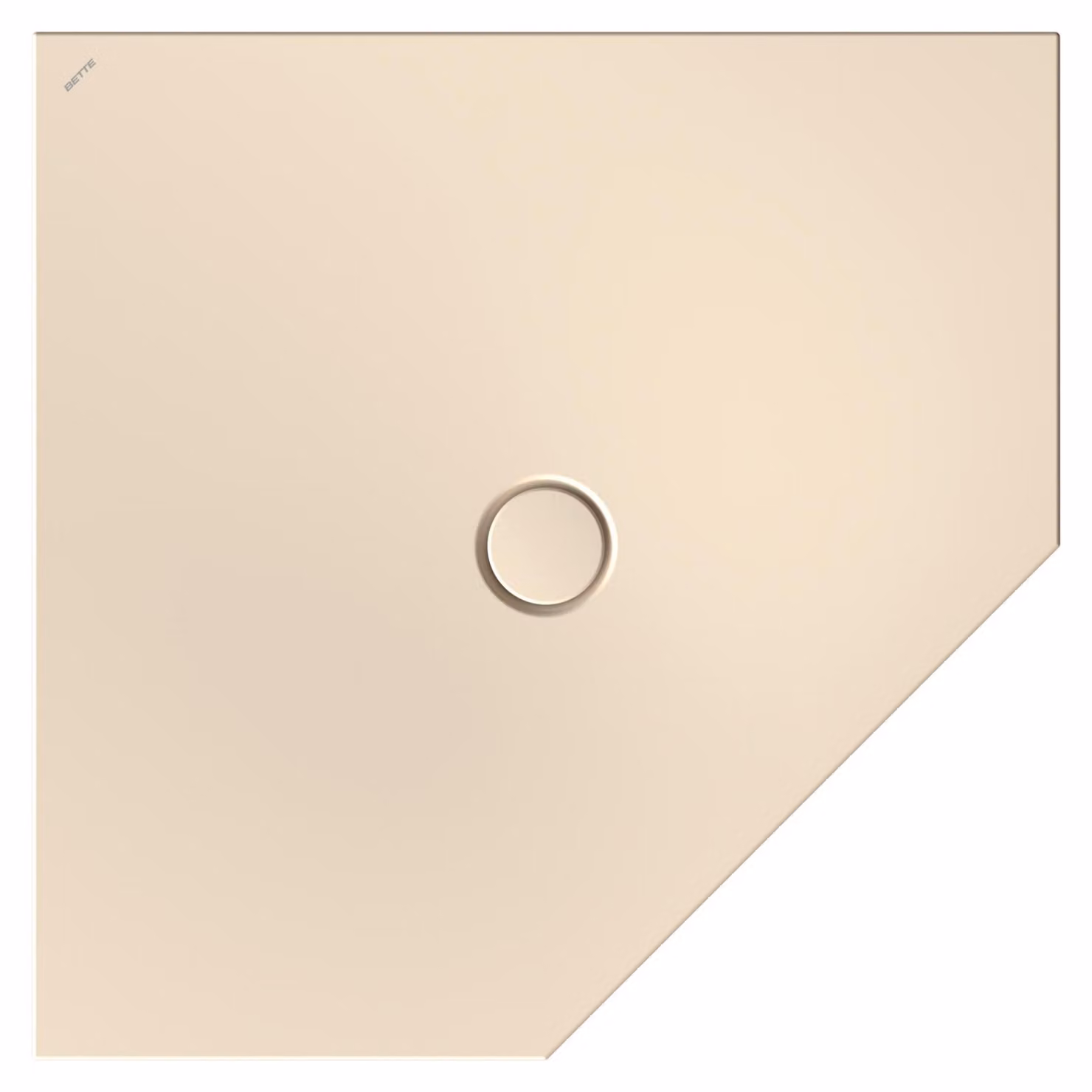 BetteFloor Caro receveurs de douche pentagonaux avec BetteGlasur Plus, 1000x1000mm, 7211-001PLUS, 7211-001PLUS