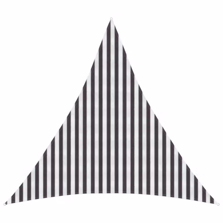 Telo Ombra Triangolare vidaXL in HDPE Antracite e Bianco L/P/H: 4 x 4 x 4 m