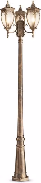 Lampione da esterno Maytoni Fleur in bronzo con vetro trasparente, 3xE27, IP44