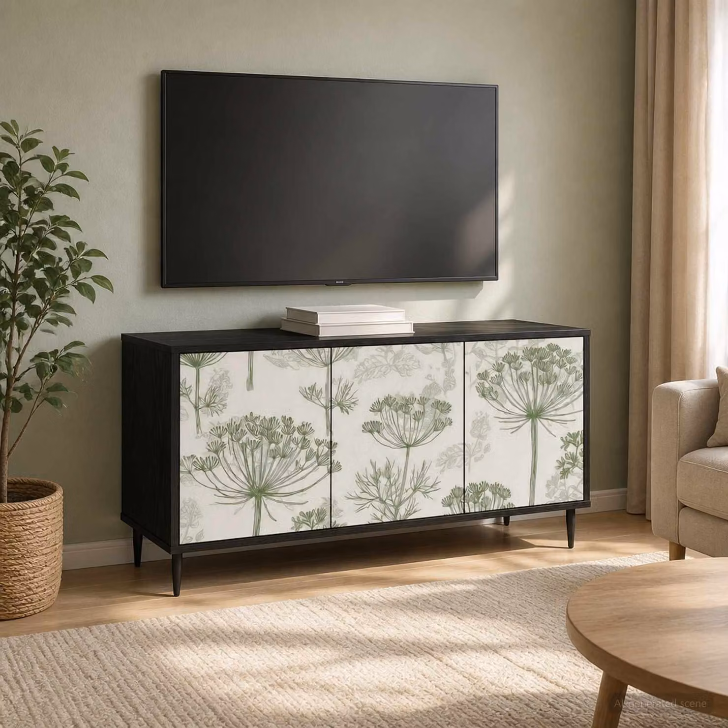 Mobile TV vidaXL GOTHA Rovere Nero L: 102 cm, P: 33 cm, H: 51 cm