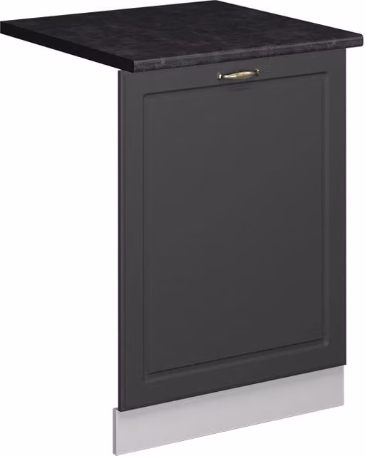 Pannello frontale per lavastoviglie da incasso Vicco Fame-Line Oro-antracite rustico/Bianco, Larghezza: 60 cm