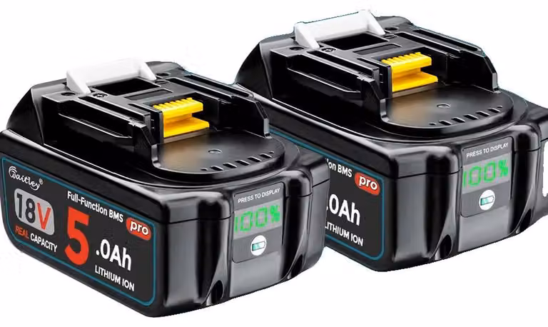 Batterie per utensili elettrici, alta performance, ampia compatibilità, confezione da 2 batterie da 5Ah