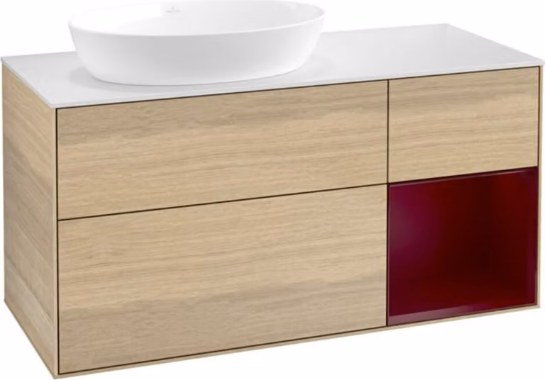 Mobiletto V&B Finion 120cm, Pl wh. w, Reg Peo m Lac, Oa ven