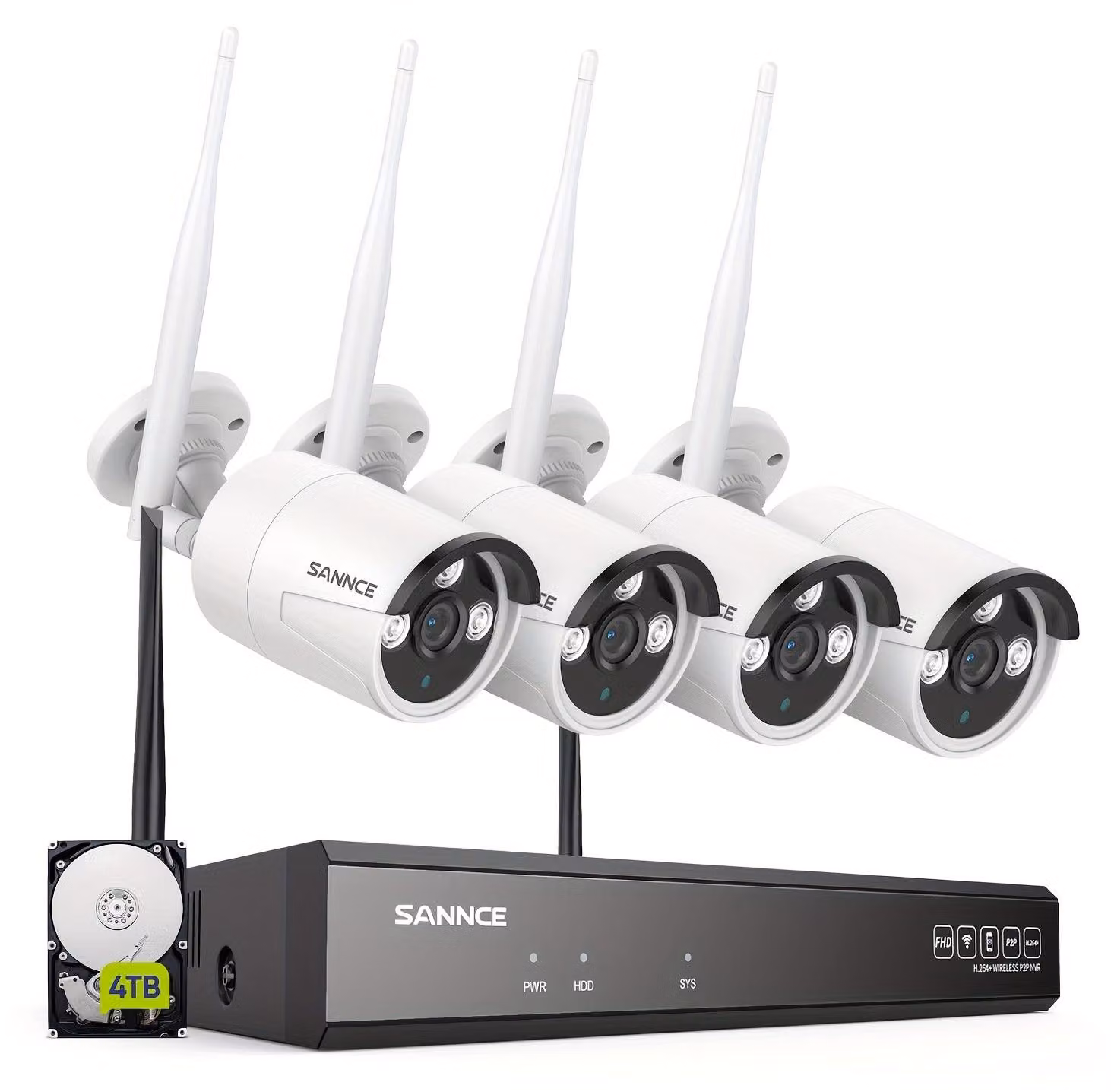 Kit di telecamere di sicurezza - Telecamera di sorveglianza - Sistema di telecamere - Telecamera di videosorveglianza - Telecamera Wi-Fi