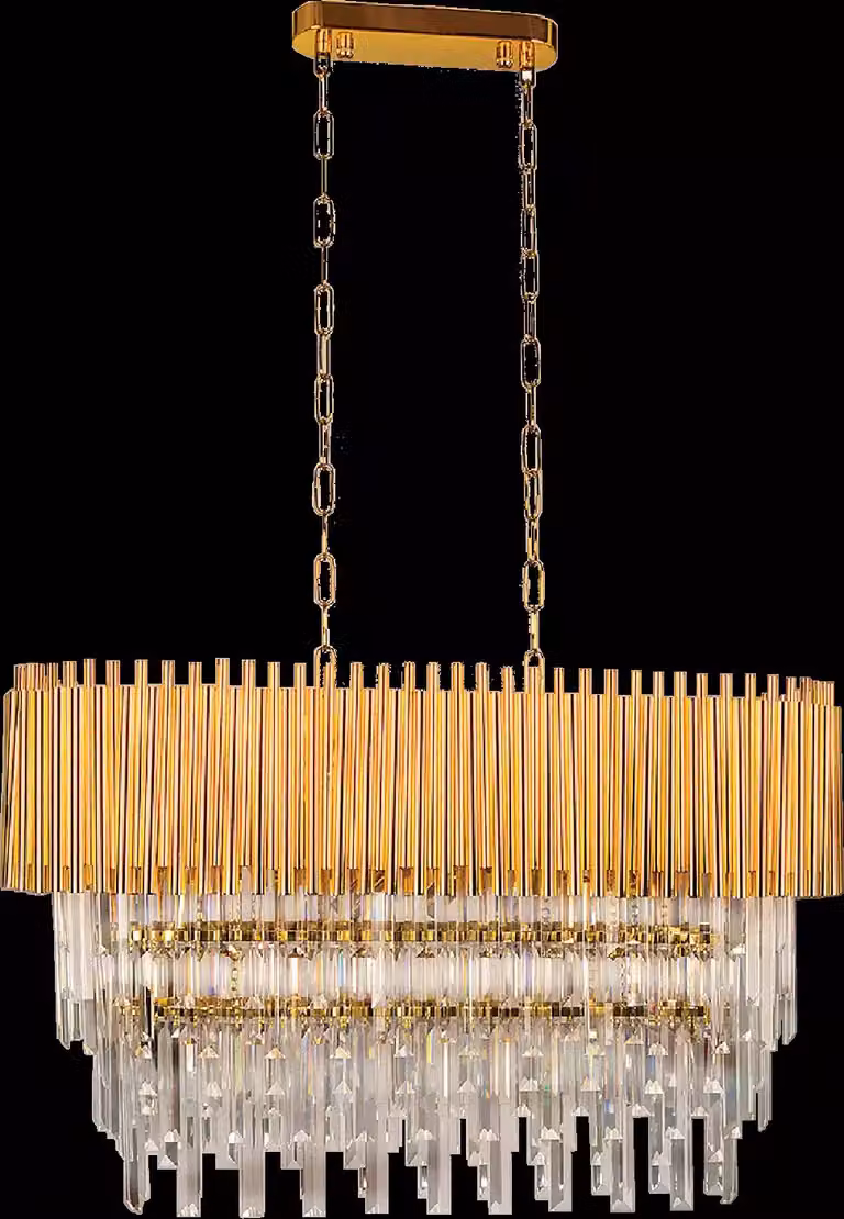 Kronleuchter Deckenleuchter Luxus Gold Deckenlampe Lüster Kristall