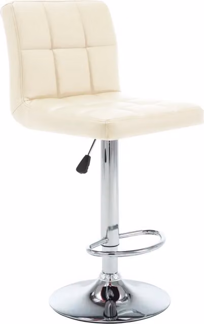 Set di 2 sgabelli da bar vidaXL in similpelle beige con struttura in metallo e plastica per casa e ufficio