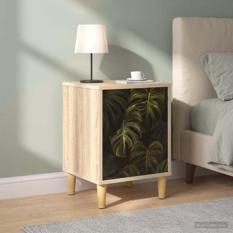 Set di 2 Armadi da Notte vidaXL ELBURG in Rovere Sonoma, L 36 cm x P 33 cm x H 50 cm