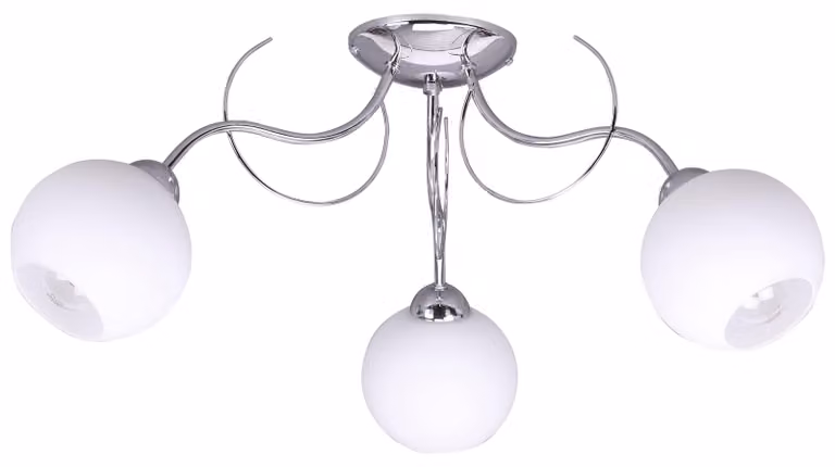 Lampadario Classico Con Paralumini In Vetro E Led