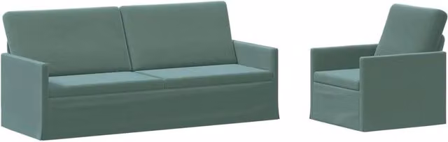 Set di 2 divani moderni vidaXL in velluto verde per il tuo soggiorno