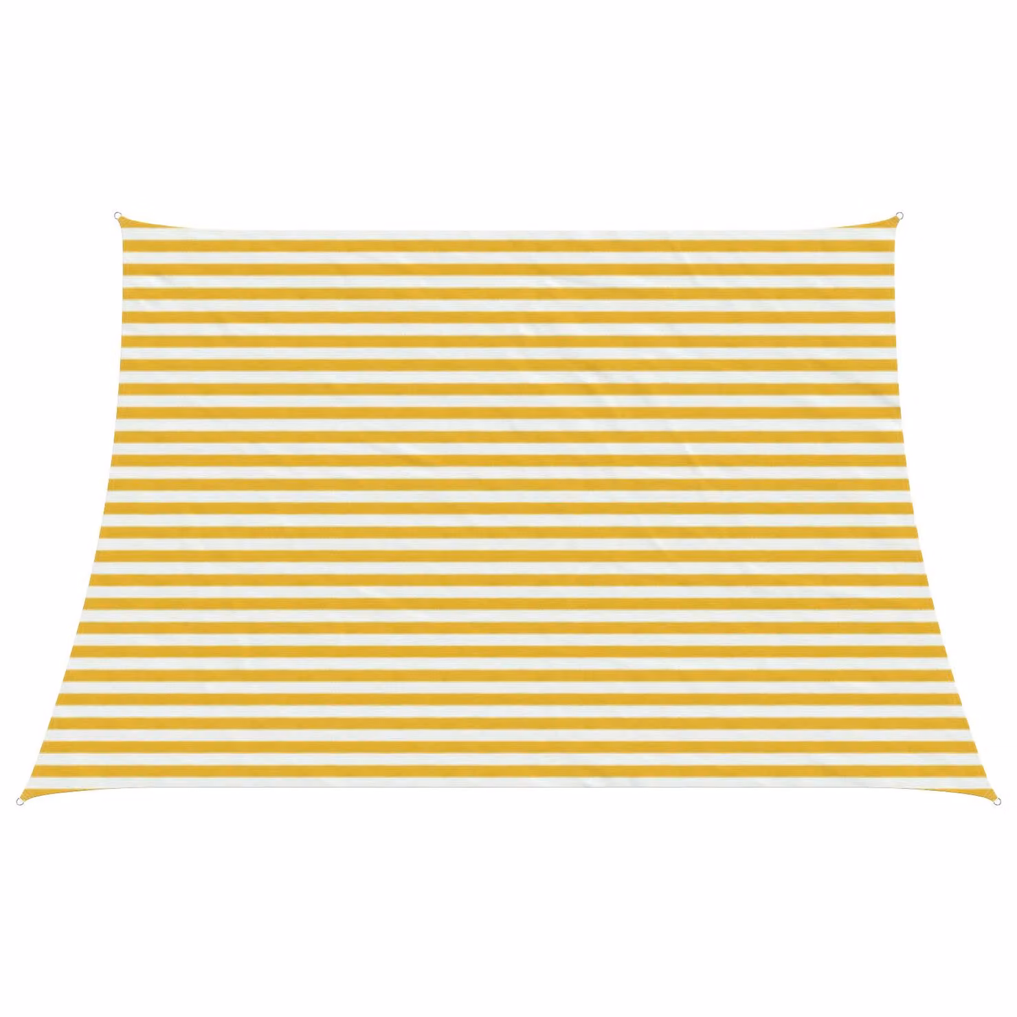Telo Ombra Rettangolare vidaXL in HDPE Giallo e Bianco L: 4 m, P: 3 m