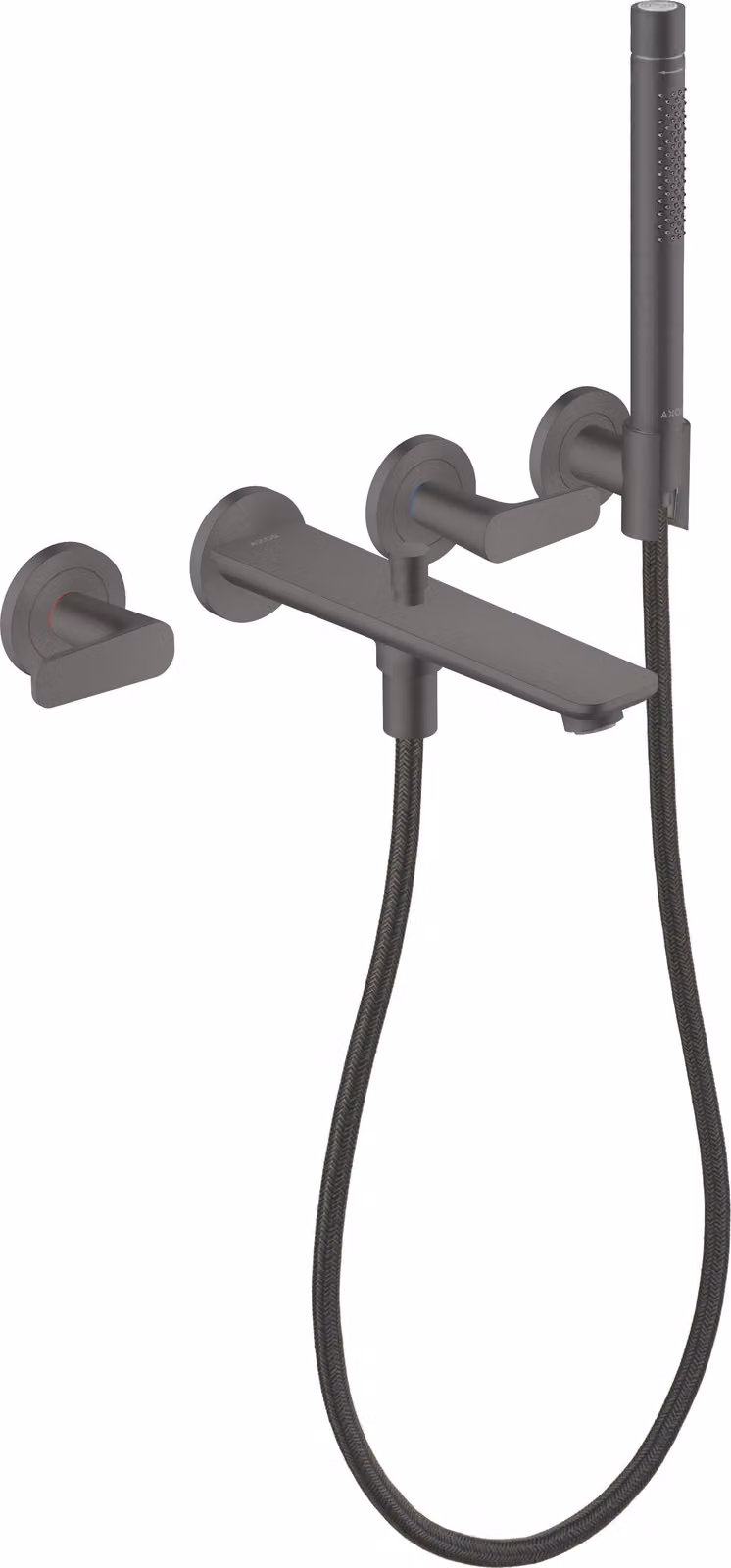 hansgrohe AXOR Citterio C Robinetterie de baignoire 3 trous encastrée pour montage mural, avec douchette à main, 49480340, 49480340