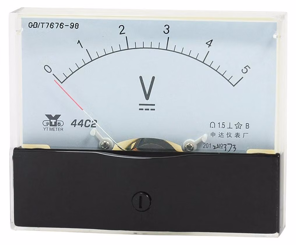 Misuratore analogico di tensione continua, 0-5 V, modello 44C2