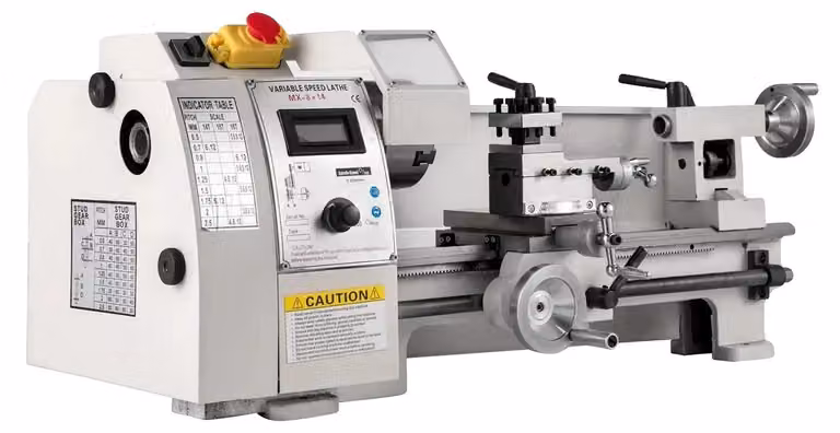 Mini tornio, velocità variabile, prestazioni precise, colore argento, spina europea 220V-240V, colore argento, spina europea 220V-240V