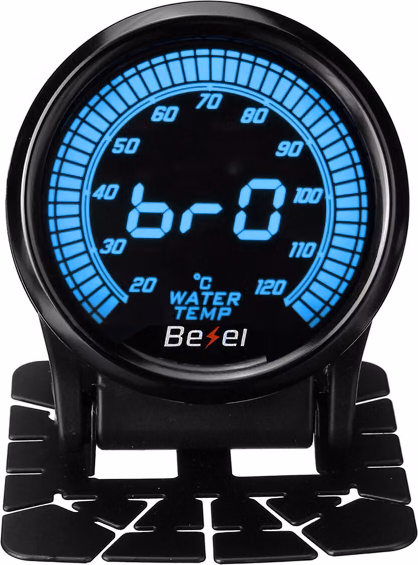 2Inch 52mm Auto Meter 20-120? 10 colori LED Temperatura dell'acqua digitale Dimensione
